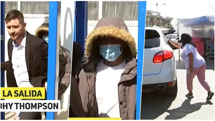 Thompson en libertad: salió de la cárcel entre insultos.