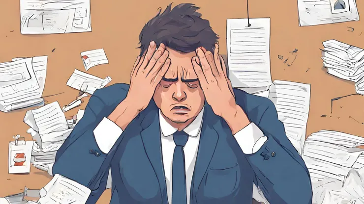 Una persona sufriendo de burnout