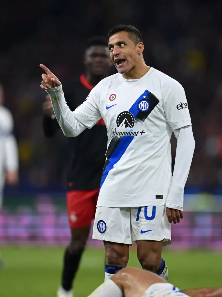 Alexis Sánchez fue titular y de los más peligrosos del Inter de Milán ante Salzburgo. Foto: Comunicaciones Inter.