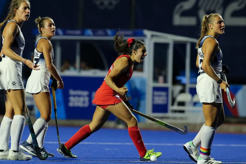 Una imagen de la semifinal de Las Diablas ante Estados Unidos en Santiago 2023. FOTO: JORGE DIAZ
