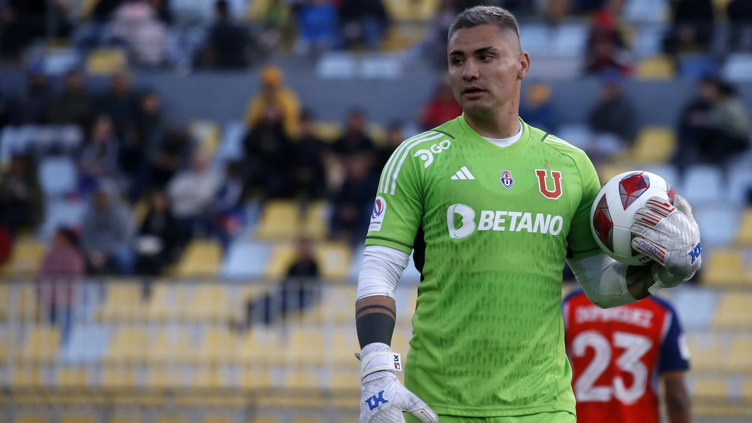 Cristóbal Campos no juega desde el 15 de agosto en Universidad de Chile. Foto: Andres Pina/Photosport