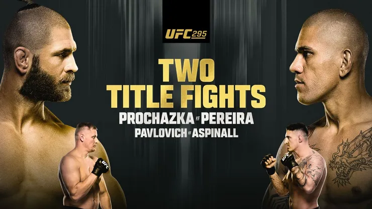 UFC 295 será protagonizado por Procházka, Pereira, Aspinall y Pavlovich.