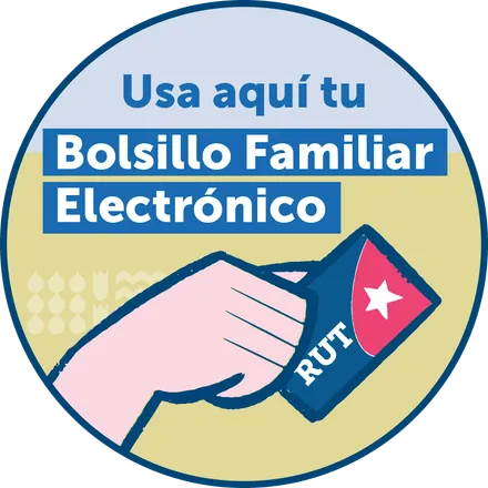 Los comercios que tengan este logo ofrecen pago con Bolsillo Familiar.
