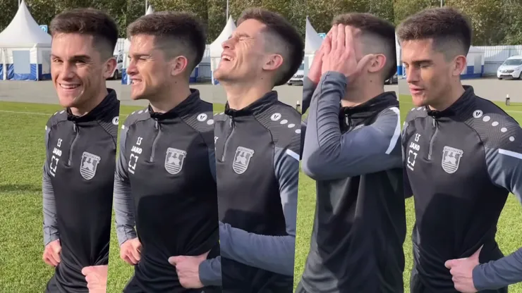 Guille Soto intenta aprender ruso en sus primeras semanas en el FC Baltika, donde es compañero de Ángelo Henríquez.,