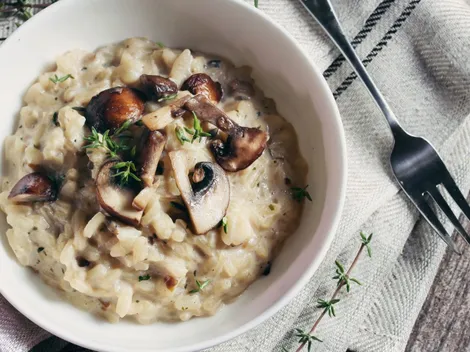 Receta de risotto de champiñones