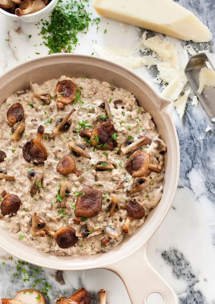Risotto de champiñones