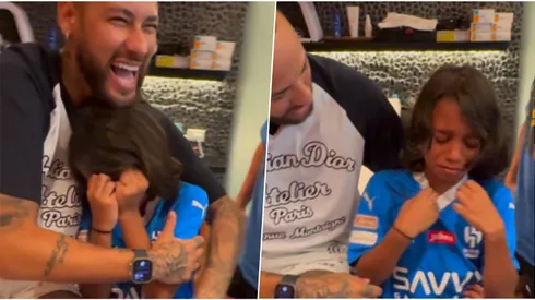 El hijo de Marcelo hasta las lágrimas con Neymar.