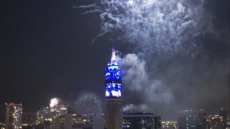 Fuegos artificiales en Santiago