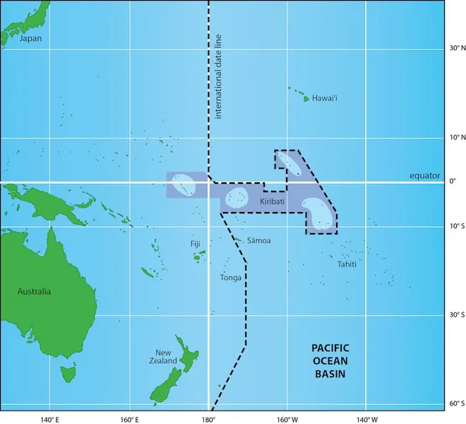 En esa línea se marca el comienzo de un día en el mundo. Imagen: https://prosigomagazine.com/