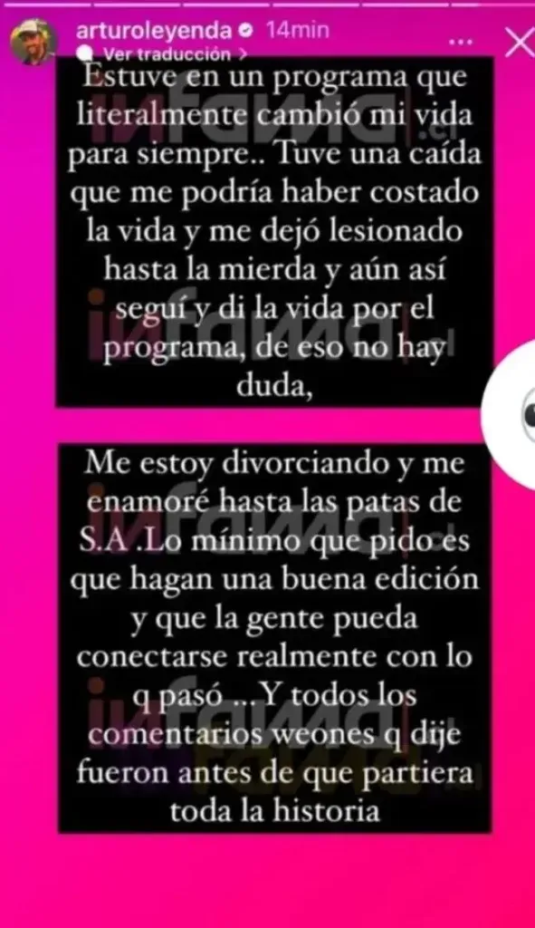 Arturo Longton en Instagram