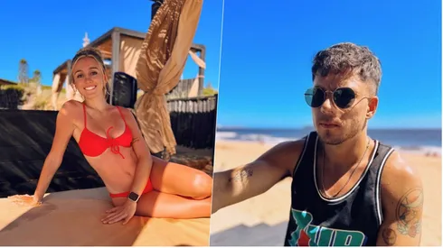 Morena Beltrán y Lucas Blondel se toman fotos separados aunque vacacionan juntos