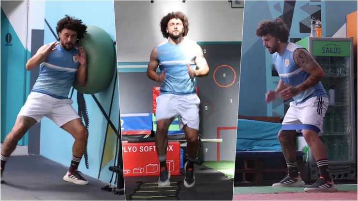 Maximiliano Falcón está en Uruguay disfrutando de sus vacaciones, pero igual se mantiene en forma para el gran 2024 que le espera con Colo Colo.