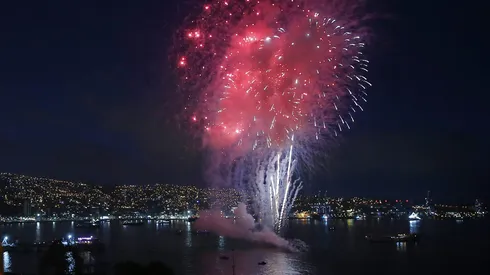 Show pirotécnico en Valparaíso