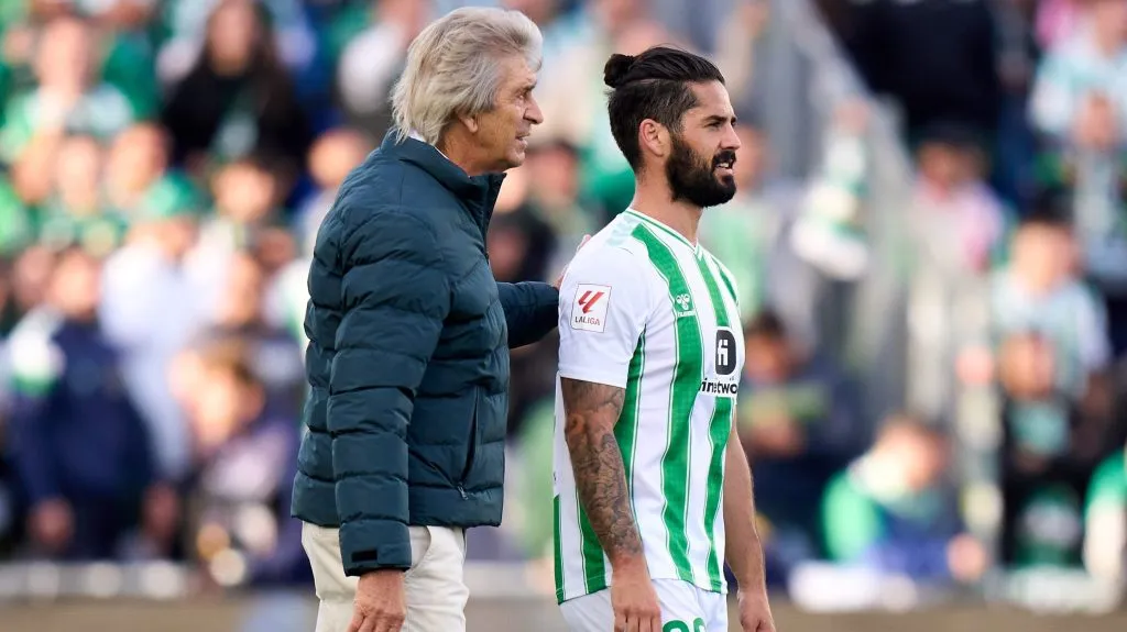 Manuel Pellegrini e Isco en el Real Betis