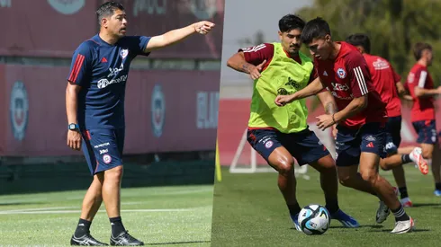 Nicolás Córdova decidió desconvocar a Luis Roja (con peto amarillo flúor en la foto) tras no presentarse a entrenar.