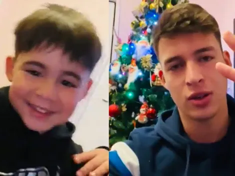 Hinchas de la UC maravillados por niño acompañante de Canales