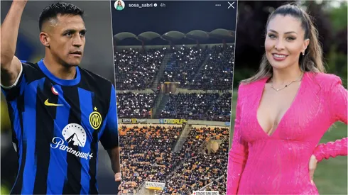 Sabrina Sosa, vinculada a Alexis Sánchez hasta hace un tiempo atrás, apareció en pleno partido del Inter de Milán y los hinchas estallaron.