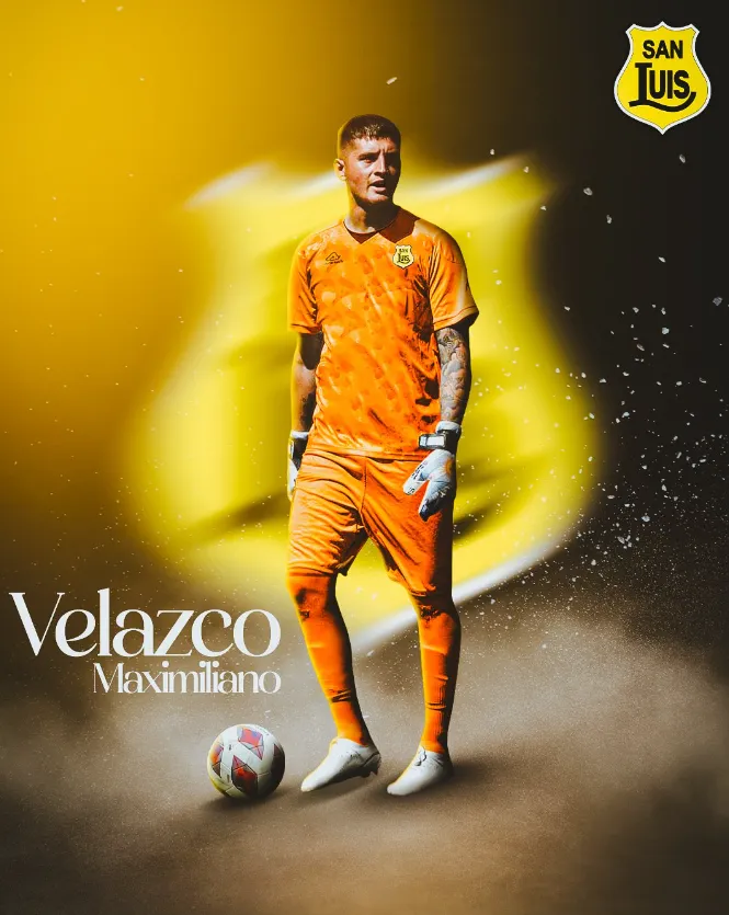 La gráfica para oficializar a Maximiliano Velazco como refuerzo. (San Luis de Quillota).