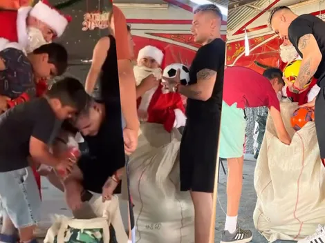 Campitos se pone la 10 y le lleva la Navidad a un hogar de niños