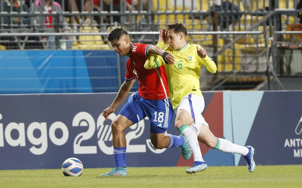 Damián Pizarro no anotó goles en los Panamericanos Santiago 2023, pero sí dejó dos asistencias: una ante México, la otra frente a Brasil. (Miguel Campos /Photosport).