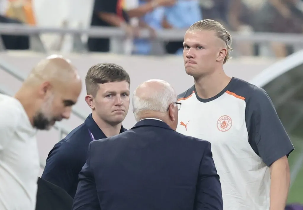 Erling Haaland se recupera de cara a la final del Mundial de Clubes. Foto: Twitter.