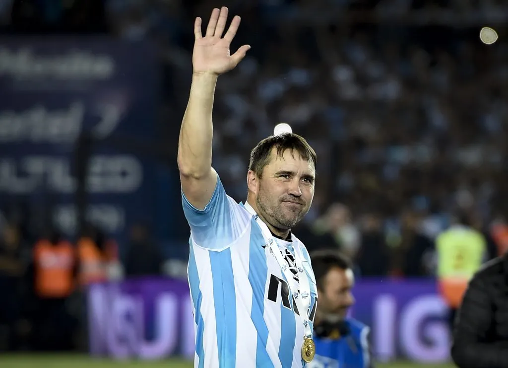 Eduardo Coudet ganó dos títulos en su paso por Racing, los únicos en su carrera de entrenador. | Foto: Getty Images.