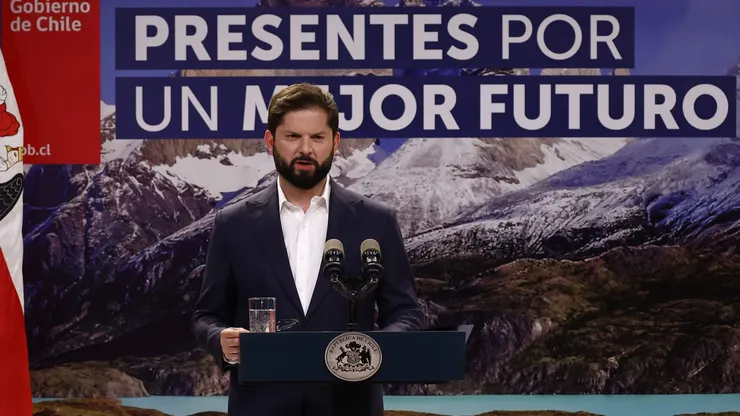 Gabriel Boric habló desde La Moneda tras el Plebiscito Constitucional 2023.