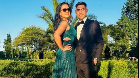 La elegancia de Felipe Mora y su señora en el matrimonio.