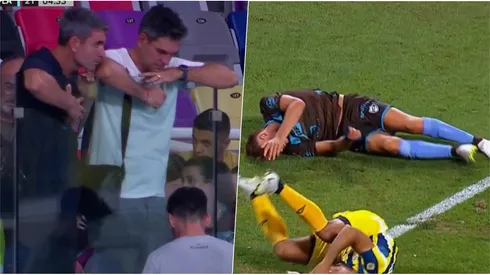 Mauricio Pellegrino, testigo directo del fuerte choque de su hijo.