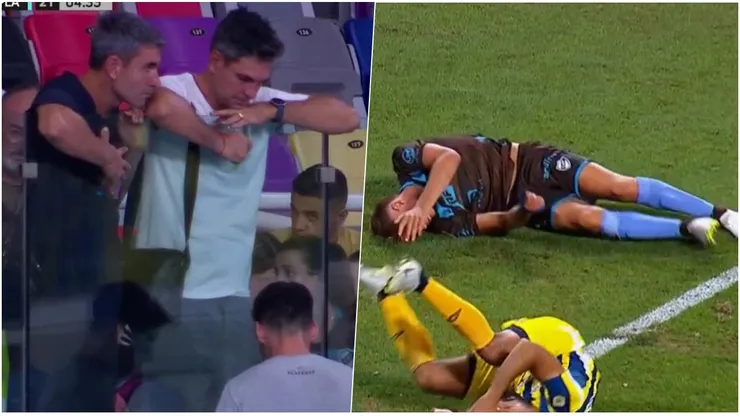 Mauricio Pellegrino, testigo directo del fuerte choque de su hijo.