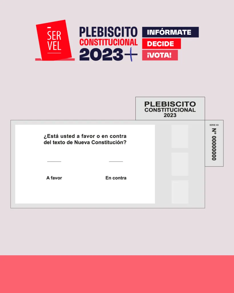 Así será el voto este domingo. Imagen: Servel