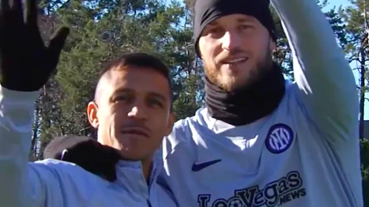 Alexis Sánchez sigue dando la pelea en el Inter de Milán, aunque también se entretiene junto a sus compañeros.