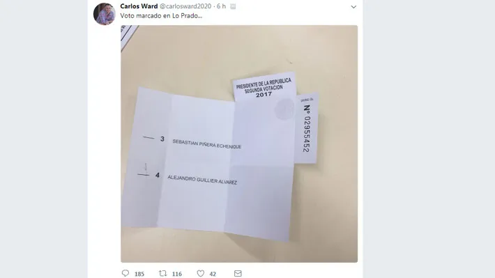 Ejemplo de voto marcado