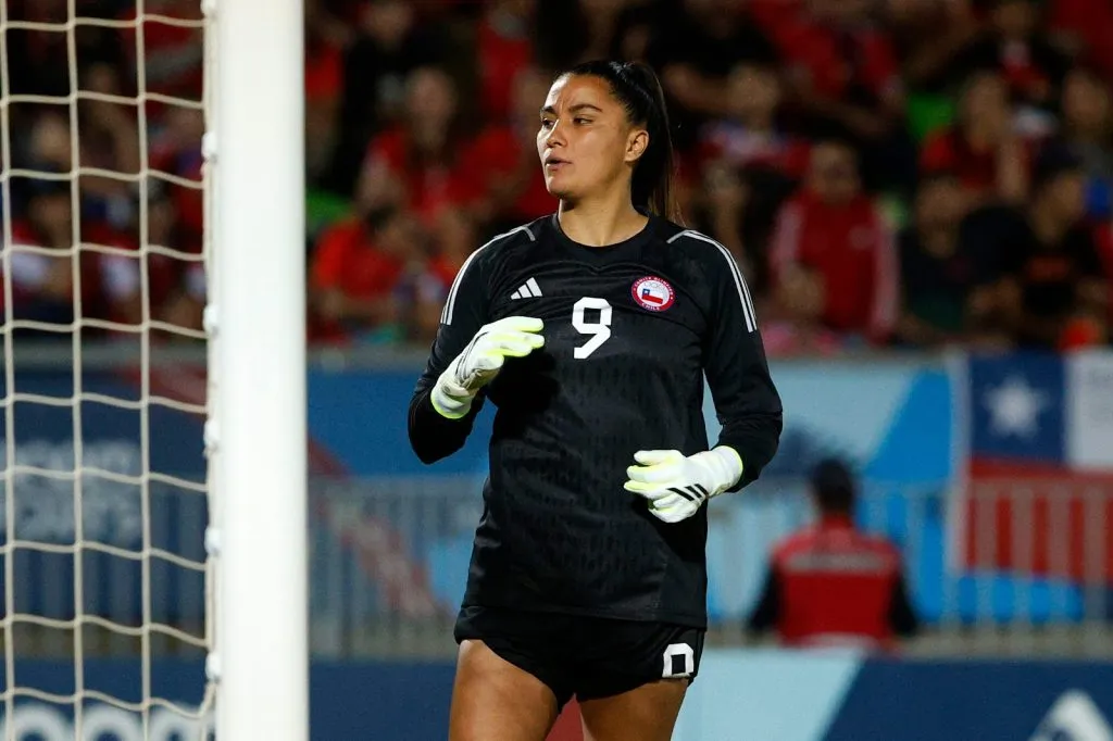María José Urrutia jugó como portera en la final de los Juegos Panamericanos. | Foto: Photosport / Santiago 2023