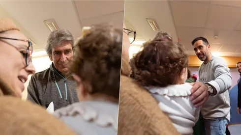 Pellegrini y Bravo fueron parte de la labor social del Betis