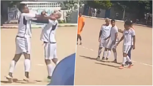 Teófilo Gutiérrez y su cuñado, a los combos.