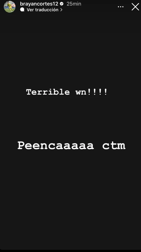 Otro de los mensajes en contra del árbitro José Cabero.
