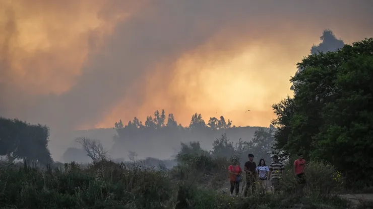 Un gran incendio forestal afecta a Limache durante estas jornadas.