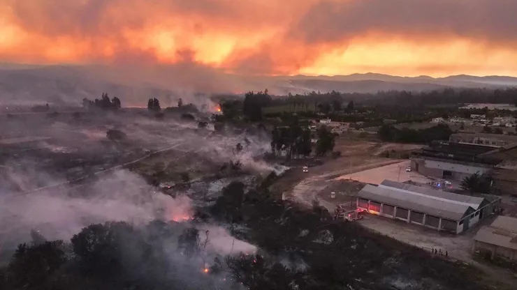 Emergencia por incendio en sector de Limache