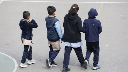 Estudiantes en recreo.