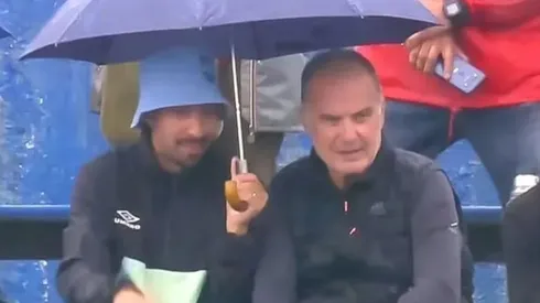 Bielsa fue protagonista de un momento humorístico