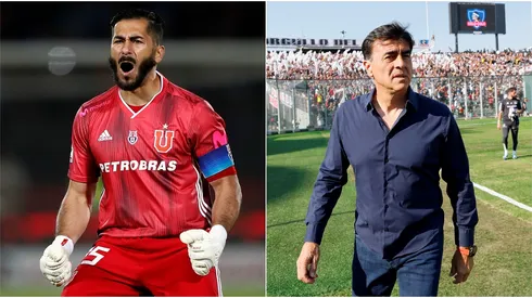 Johnny Herrera y su candidato para dirigir a la U: Gustavo Quinteros.