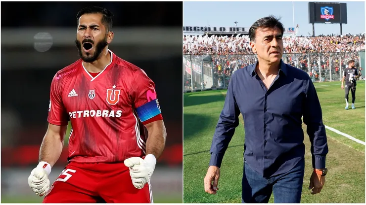 Johnny Herrera y su candidato para dirigir a la U: Gustavo Quinteros.