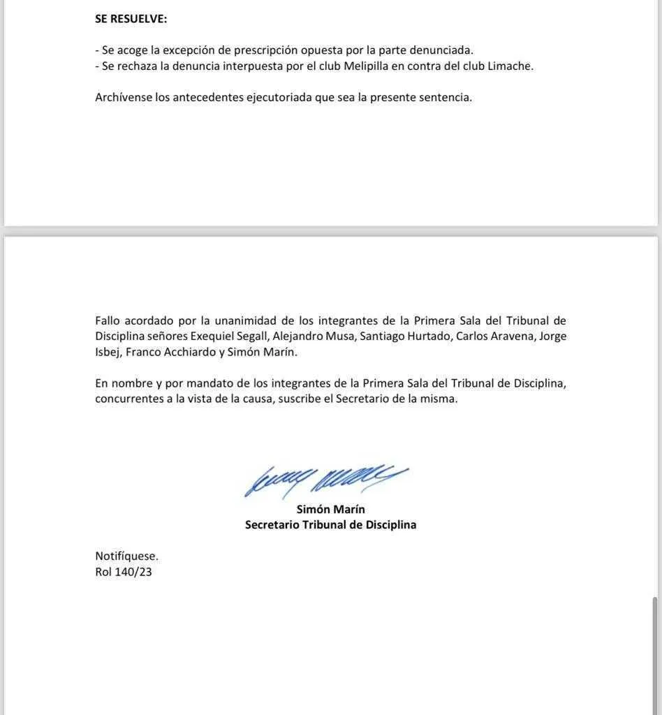 Captura fallo de la Primera Sala del Tribunal de Disciplina.