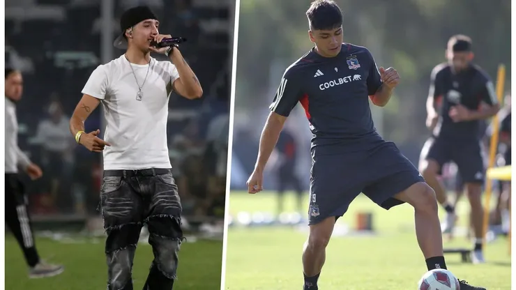 El músico urbano compartió con algunos jugadores de Colo Colo.