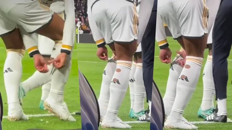 Jude Bellingham es una de las tantas estrellas que se cortan los calcetines para jugar.