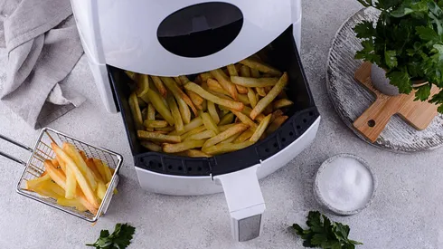 Papas fritas en freidora de aire