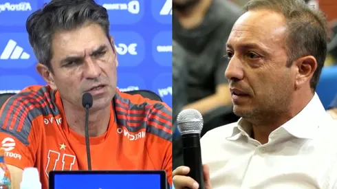 Mauricio Pellegrino le manifestó la molestia a Marcelo Díaz por una consulta relacionada con el equipo de proyección de la U. de Chile.