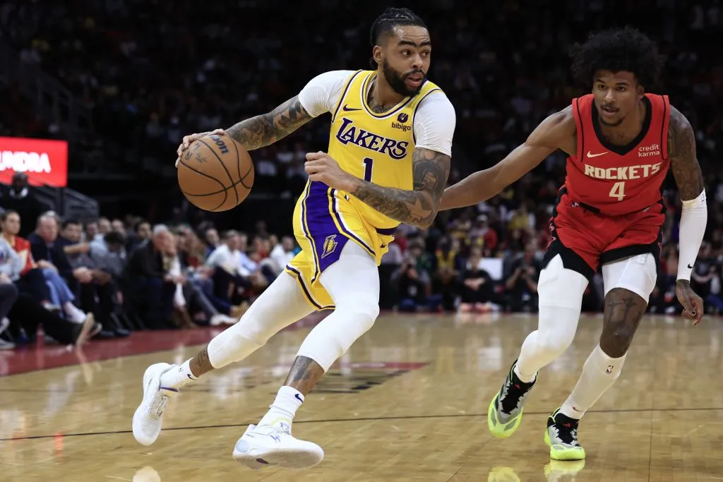 Los Lakers tuvieron problemas en Houston. Imagen: Getty.