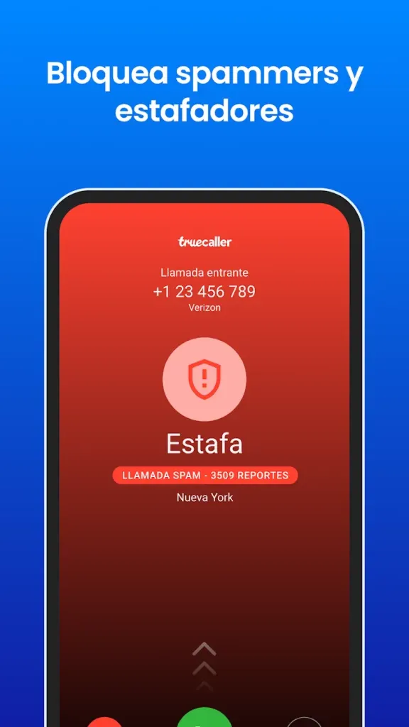 Reconoce estafas o llamadas spam mediante la app TruCaller.